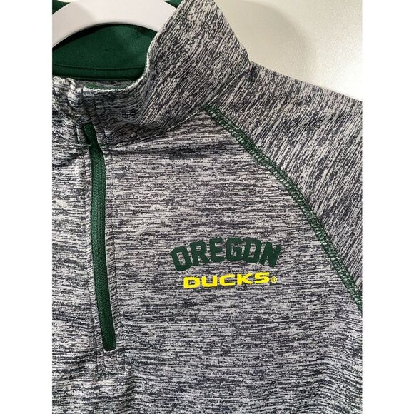 Oregon Ducks Women’s Quarter Zip Pullover in Gray w/ Thumb Holes Size Small - Picture 6 of 9
